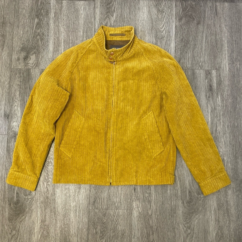 Private White VC Todd Snyder Jacket Men's 3 Mustard Corduroy Racing Preppy Work